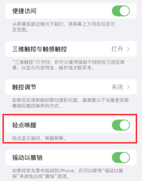 红安苹果授权维修站分享iPhone轻点无法唤醒怎么办 